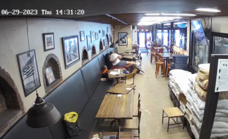 Surveillance footage of assault shown at House Judiciary Committee hearing on Oct. 12, 2023.